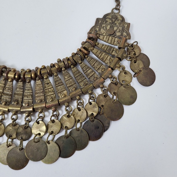 Vintage Gold Statement Necklace - Picture 4 of 8